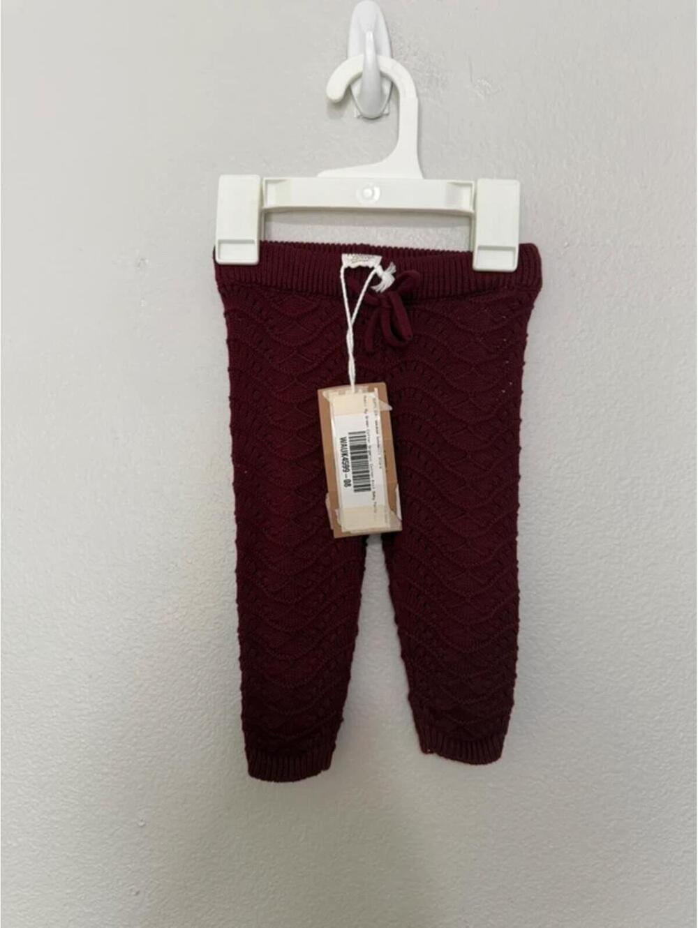 Musli organic kids wear needle knit baby pants 3-6m